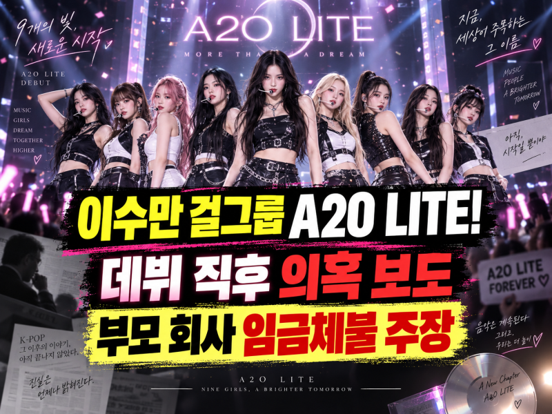 이수만 걸그룹 A2O LITE 데뷔 직후 논란, 멤버 부모 회사 임금체불 의혹은?