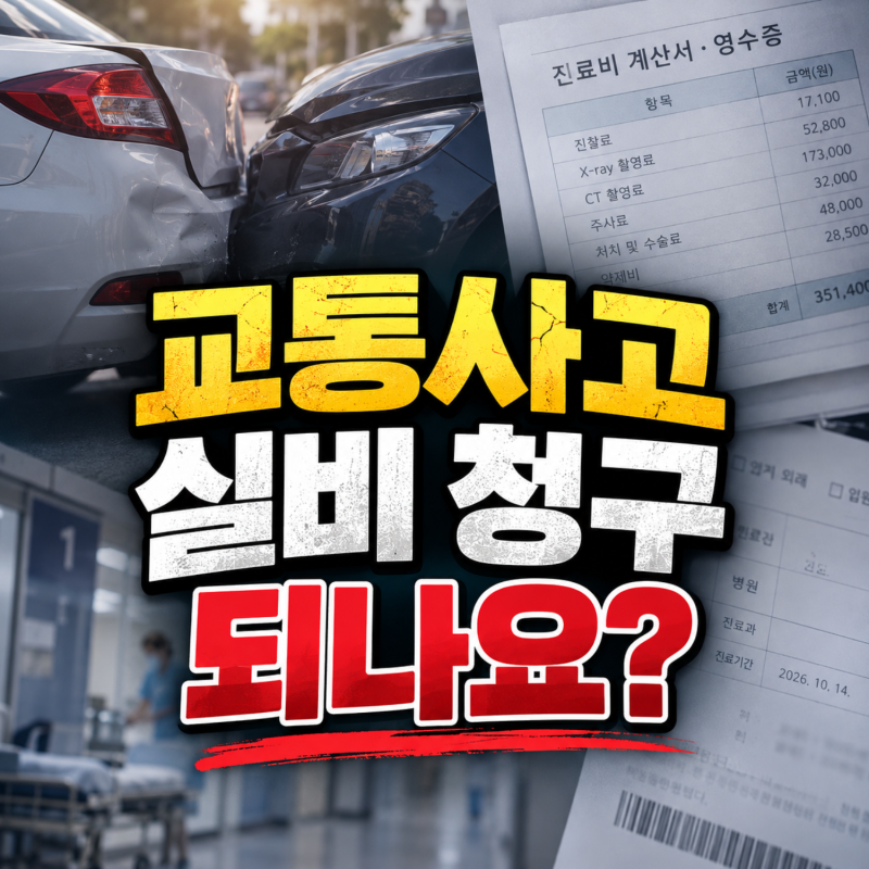 교통사고 실비 청구 되나요? 과실분 치료비와 비급여를 실손에서 받는 기준