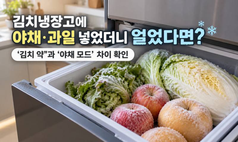 김치냉장고에 야채·과일 넣었더니 얼었다면? ‘김치 약’과 ‘야채 모드’ 차이 확인하세요