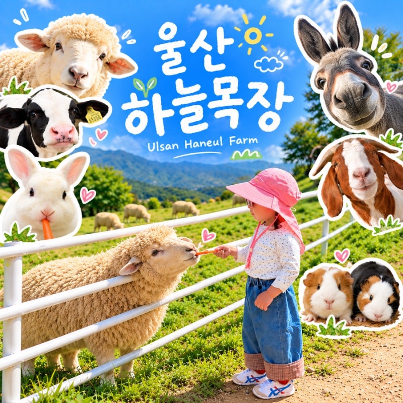 부산 근교 아이랑 가볼만한곳 울산 하늘목장 동물 먹이주기 체험