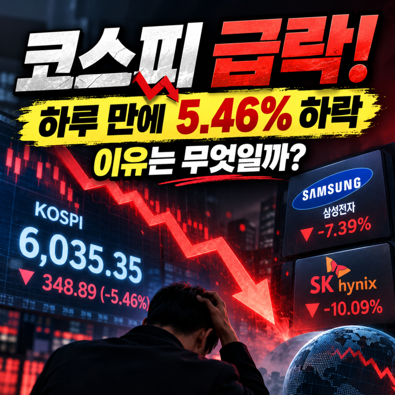 코스피 코스피 급락 이유 총정리｜외국인 4.5조 매도, 삼성전자·SK하이닉스 하락 원인은?
