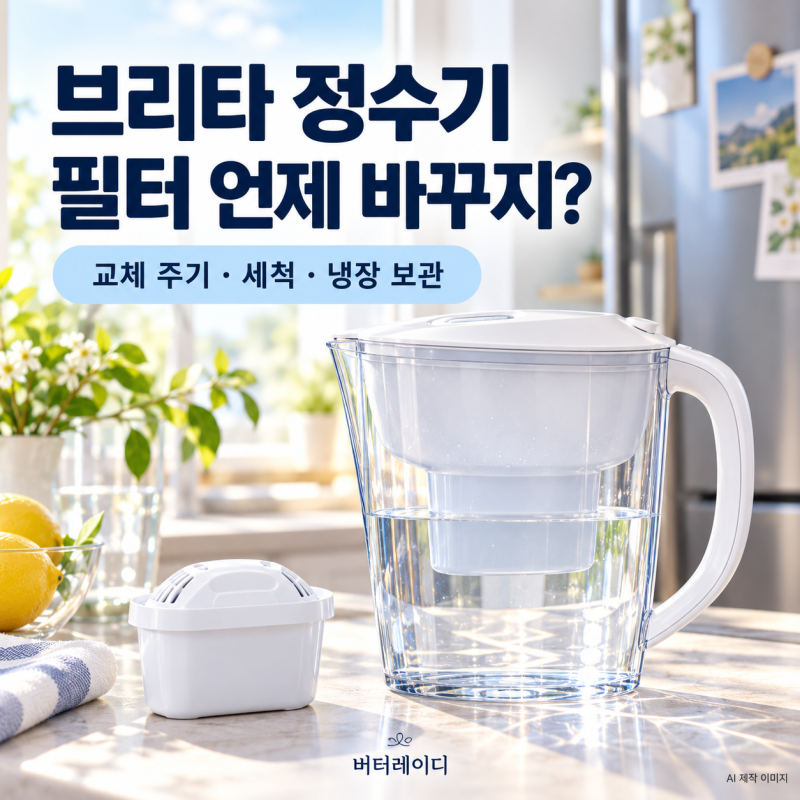 브리타 정수기 사용법, 필터 교체는 언제? 세척과 냉장 보관까지