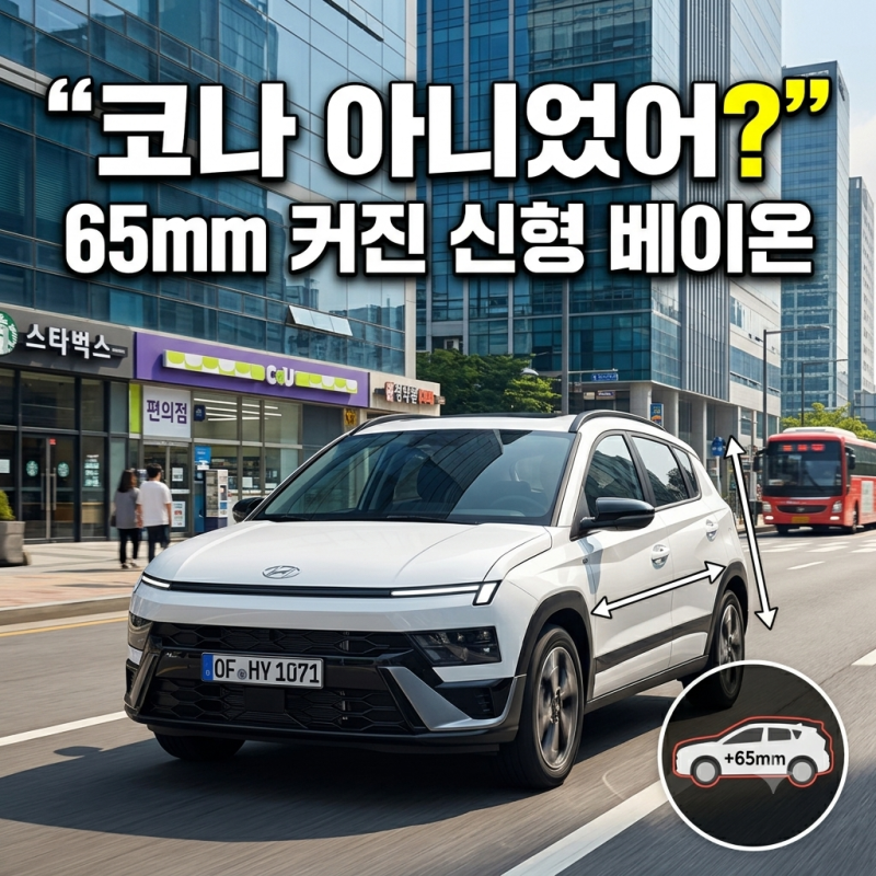 “코나 아니었어?” 현대차 신형SUV, 65mm 커지고 확 달라졌다!
