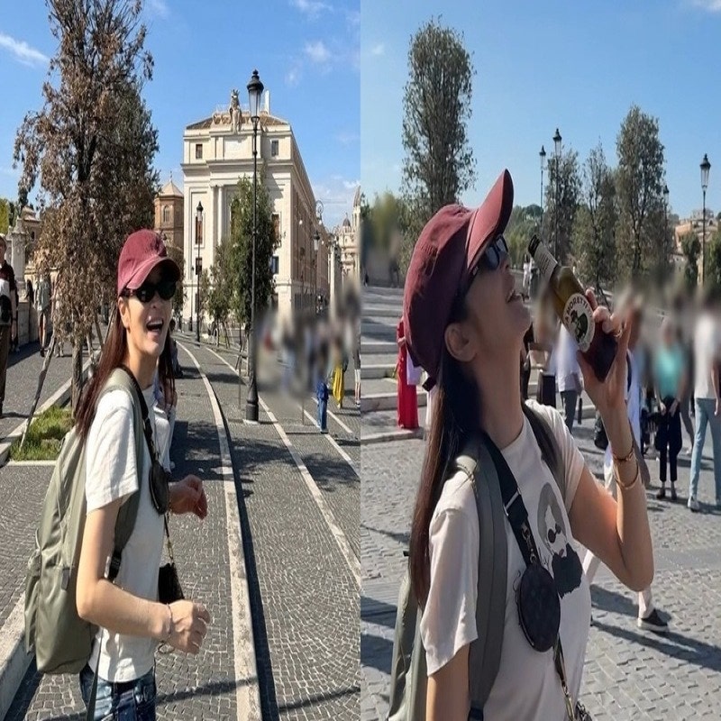 김혜수, 이탈리아서 여대생 비주얼 뽐내