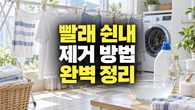 빨래 쉰내 제거 방법: 세제, 구연산, 식초, 과탄산소다 완벽 활용법