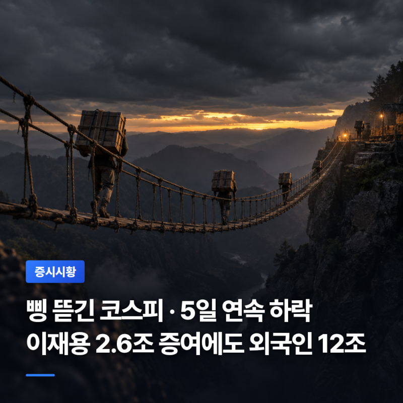 삥 뜯긴 코스피, 이재용 2.6조 증여에도 외국인 12조 던졌다