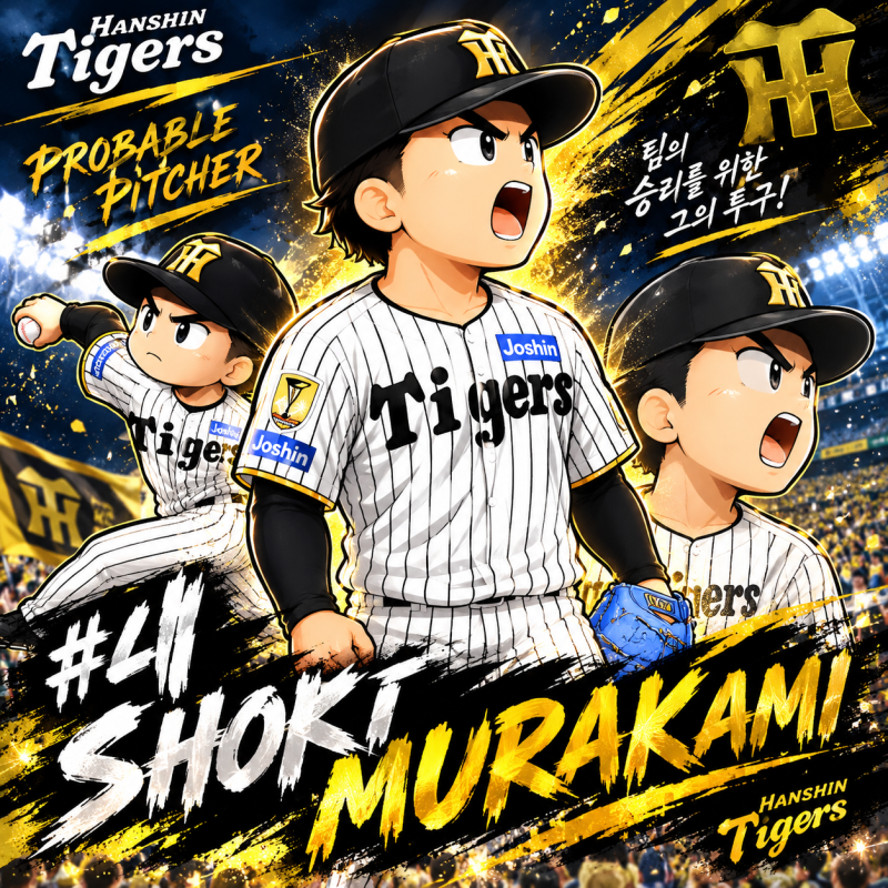 2026 시즌 NPB 센트럴리그 최우수 방어율 투수 1위~!! 무라카미 쇼키