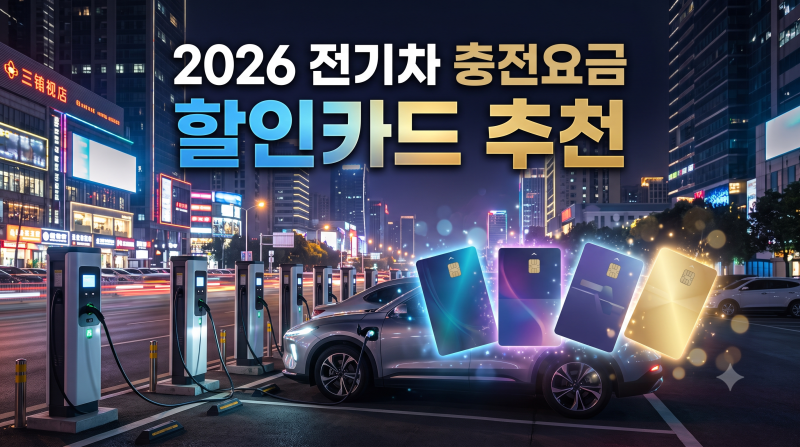 2026 전기차 충전요금 할인카드 추천(+카드별 혜택·할인율·실적 비교)
