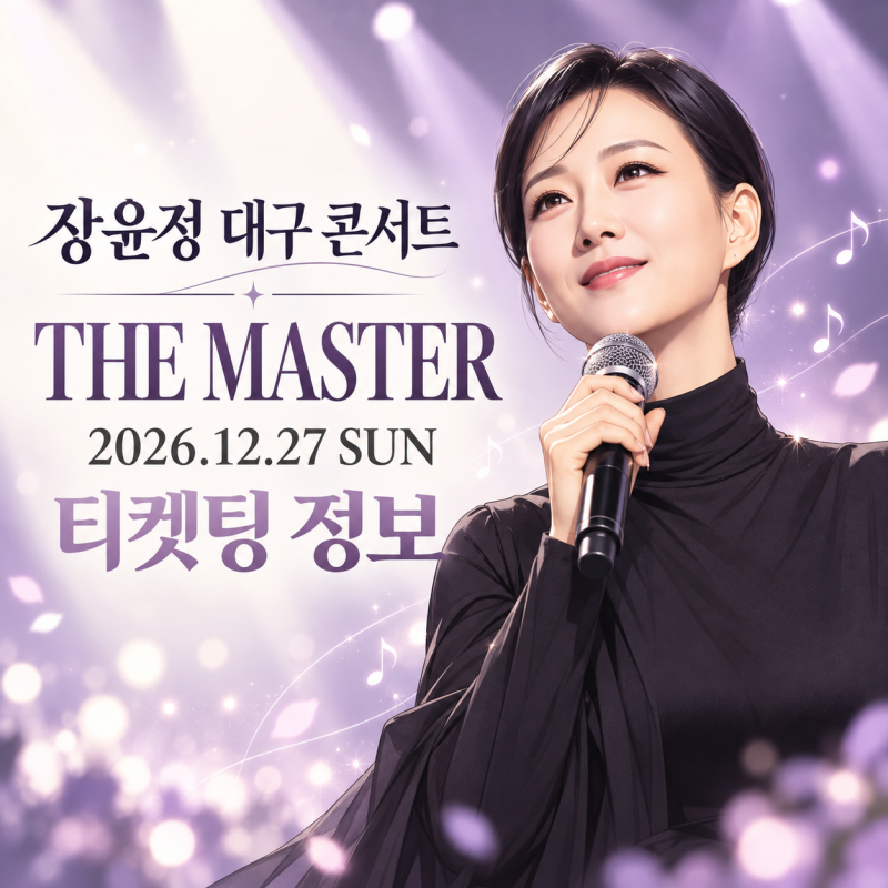 장윤정 대구 콘서트 예매 THE MASTER 일정·좌석 가격·주차, 최근 근황까지