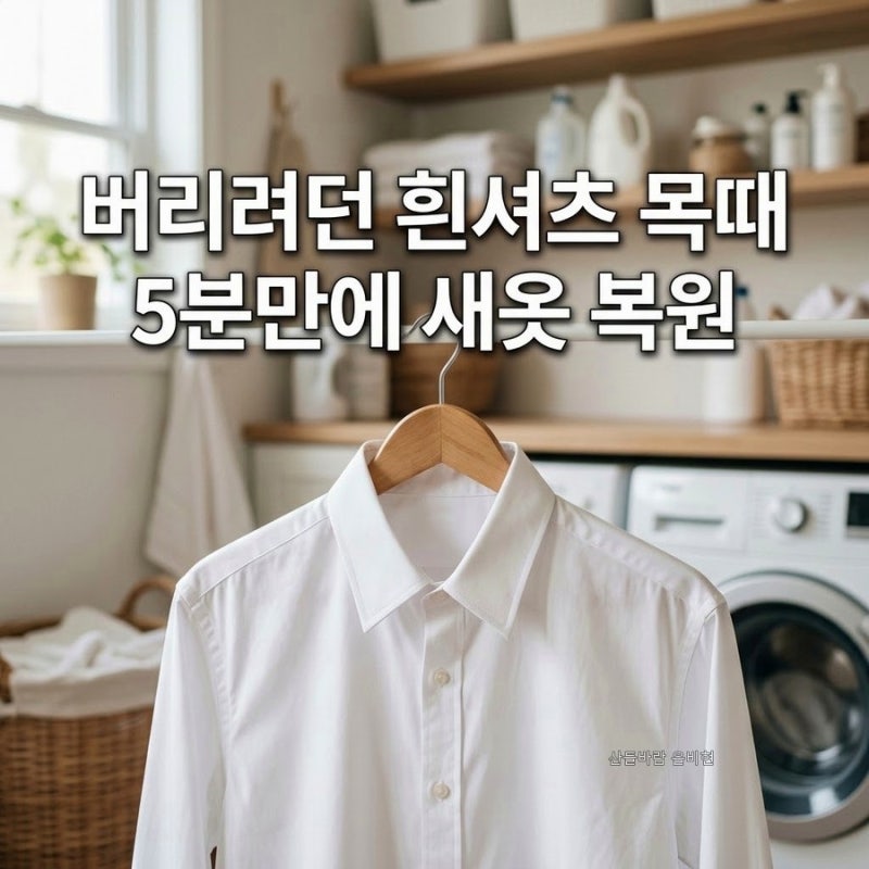 세탁기 3번 돌려도 안 지워지던 흰 셔츠 목깃 누런 때 5분 만에 새 옷 만든 2단계 비법