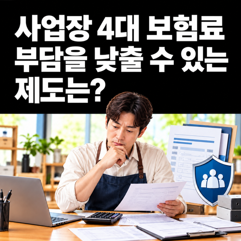 사업장 4대 보험료 부담을 낮출 수 있는 제도는?