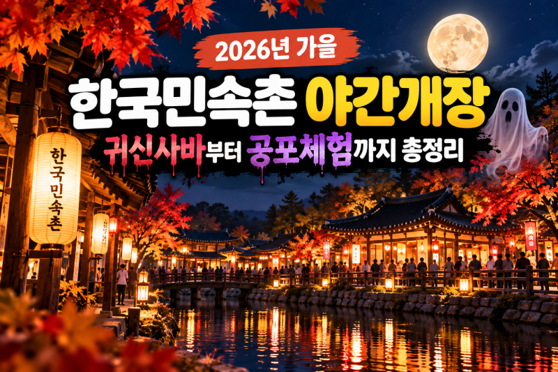 한국민속촌 야간개장 언제까지? 귀신사바부터 공포체험까지 총정리