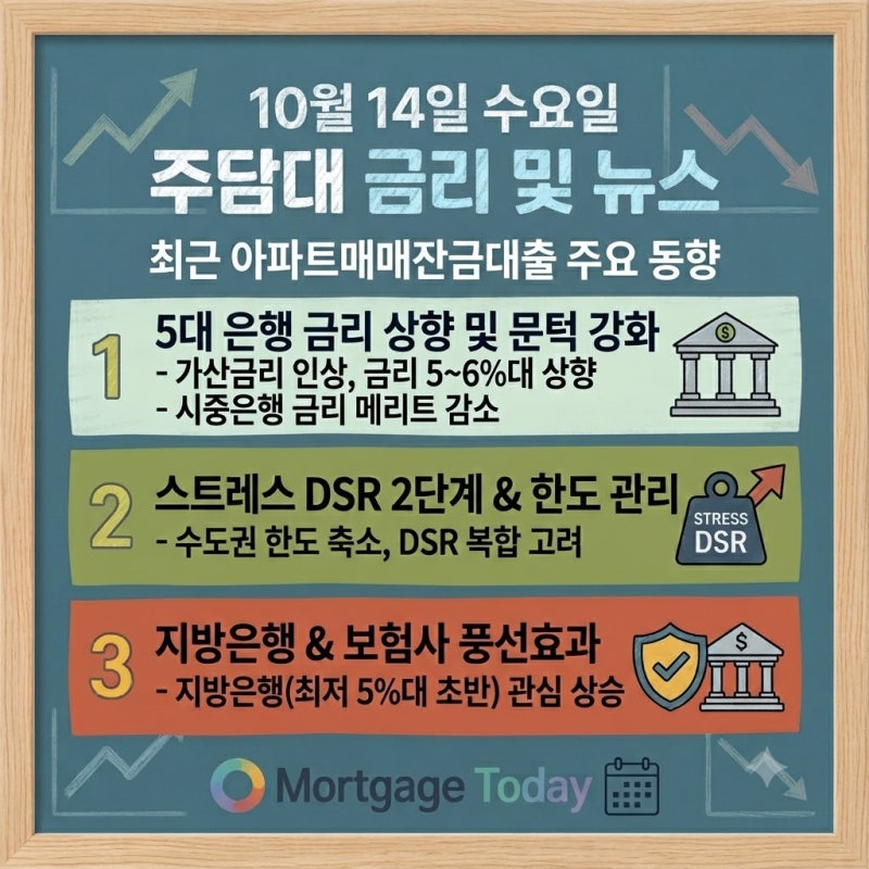 부산은행 주담대(주택담보대출) 금리 5.29% 등10월 14일 은행 보험사 아파트매매잔금대출 최저 ....