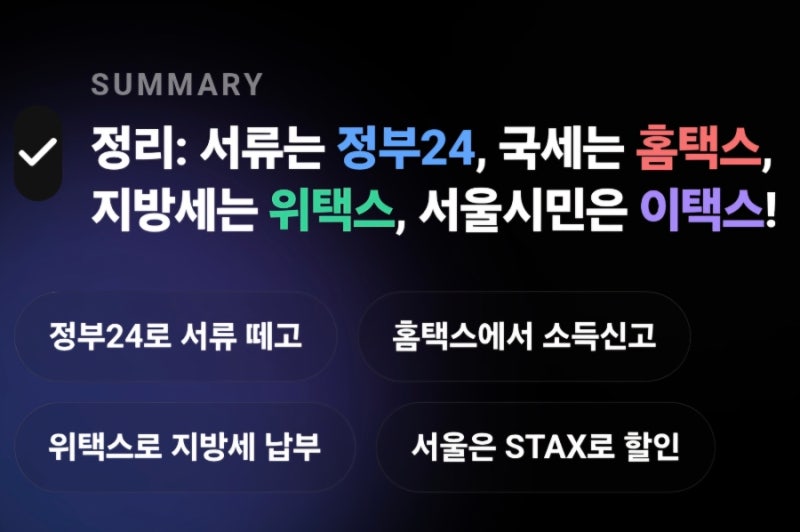 정부24 vs 홈택스 vs 위택스 vs 이택스 : 정부 대표 행정민원 서비스 완벽 정리