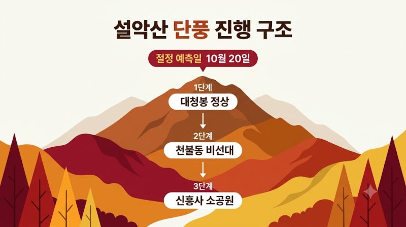 2026년 설악산 내장산 단풍 절정 시기와 날짜 10월 20일·11월 4일!