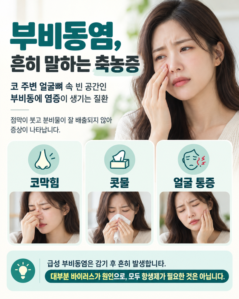 부비동염 증상 원인 치료방법