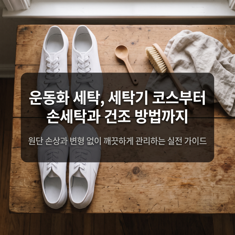 운동화 세탁, 세탁기 코스부터 손세탁과 건조 방법까지