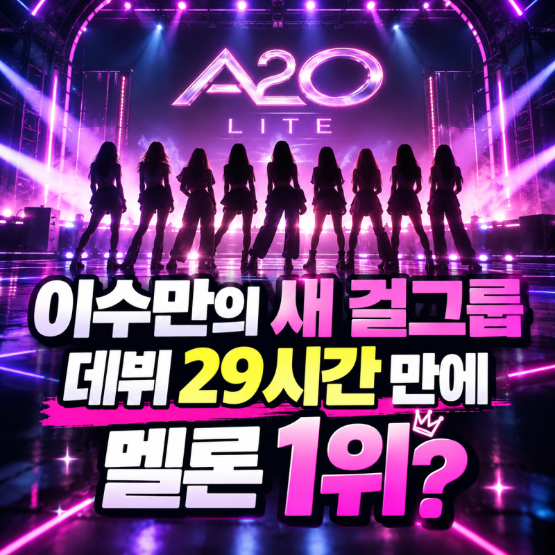 이수만의 새 걸그룹 A2O LITE, 데뷔 29시간 만에 멜론 1위? 무슨 일이 있었나