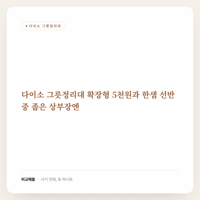 다이소 그릇정리대 확장형 5천원과 한샘 선반 중 좁은 상부장엔