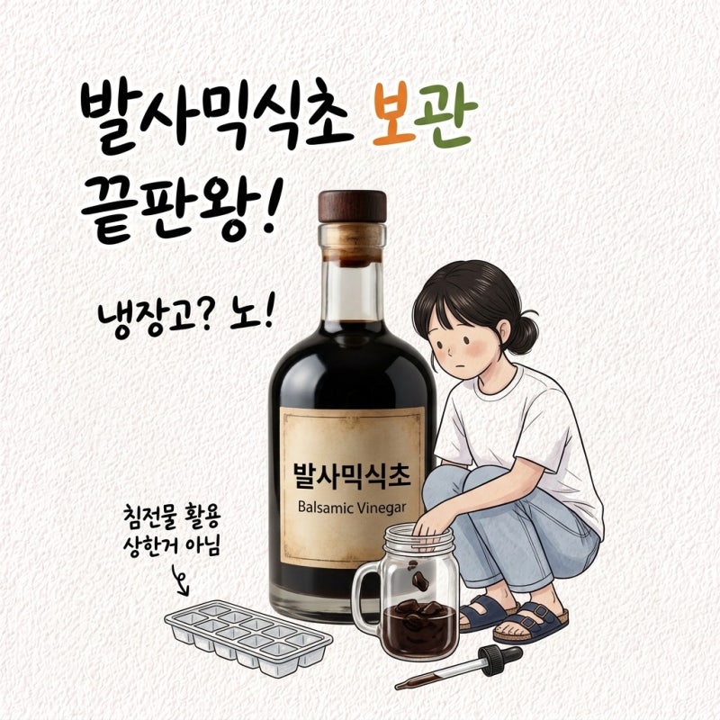 "냉장고에 넣어야 한다고?" 발사믹식초 보관법 냉장 보관 유통기한 침전물 상한 거