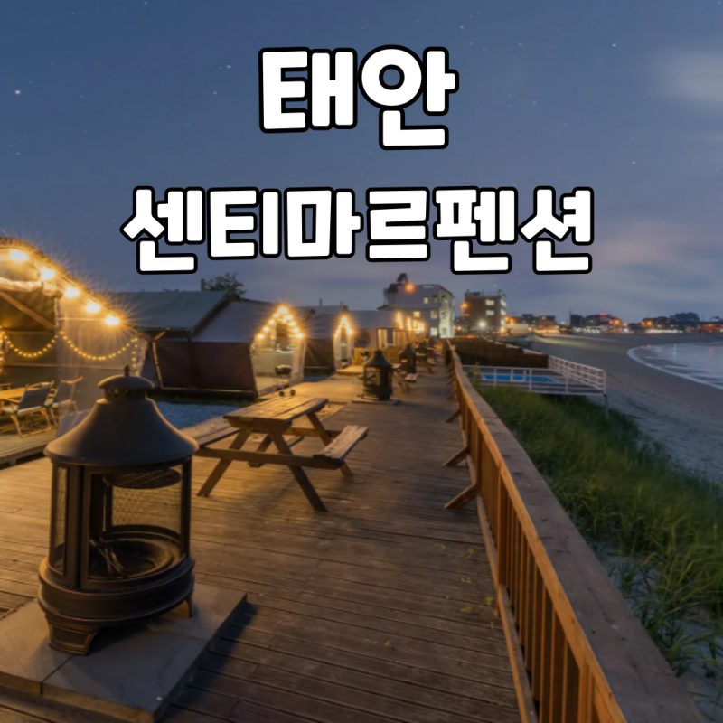 태안 센티마르펜션 학암포 바다 앞 오션뷰 무한리필 바베큐 펜션