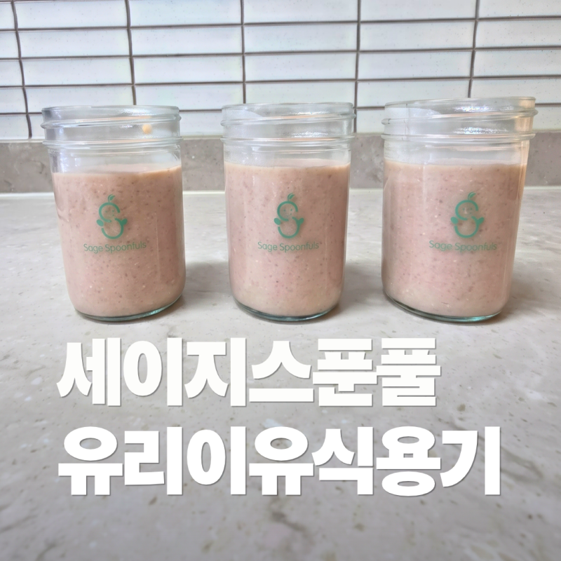 이유식용기 NEW 세이지스푼풀 유리 이유식 용기 쌍둥이 이유식 소분 후기