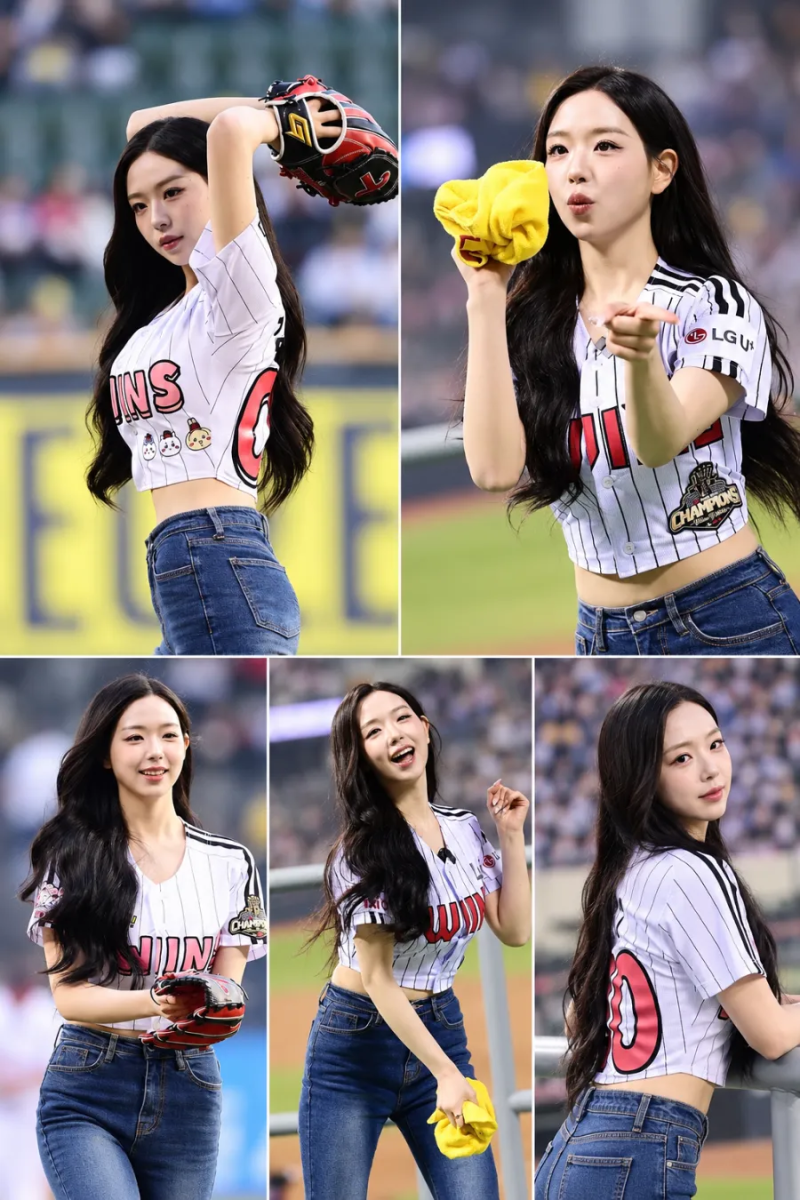 김채연 시구에 야구팬까지 관심 폭발? 포스트시즌에 아이돌이 등장하면 벌어지는 일