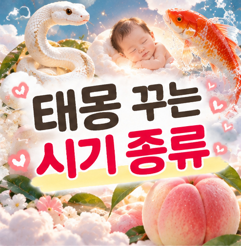 태몽 꾸는 시기 종류 별 해석 뱀 잉어 복숭아 까치 어떤 의미일까?