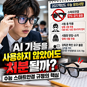 AI 기능을 실제로 사용하지 않았어도 처분될까.. 수능 스마트안경 규정의 핵심