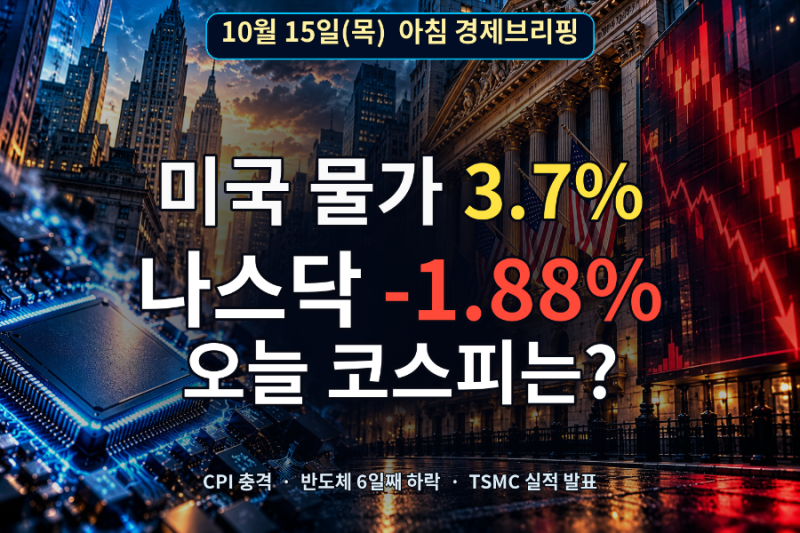 미국 CPI 3.7%에 나스닥 -1.88%…오늘 삼성전자·SK하이닉스는 괜찮을까?