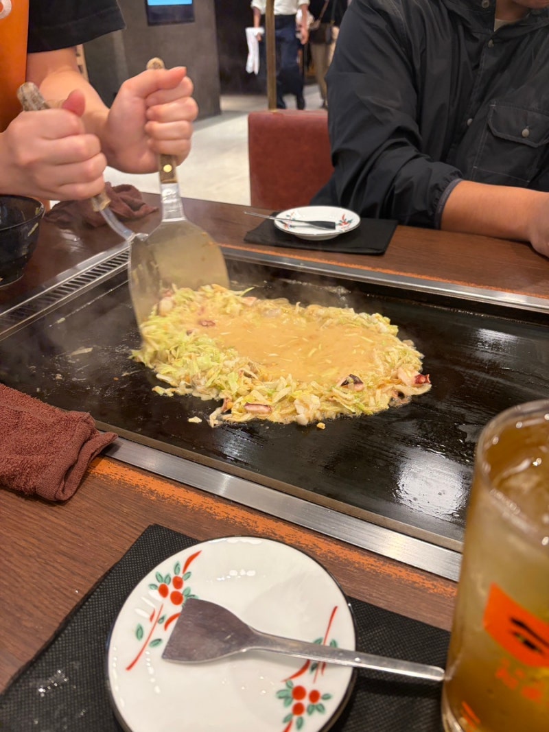 후쿠오카 텐진 몬자야키 타마토야 위치도 맛도 최고(+유모차)