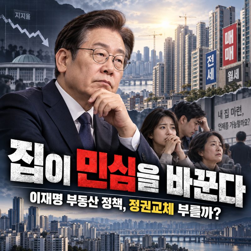 이재명 부동산 정책이 정권교체를 부를까? 2027년 집값·전세난과 보수 재집권 가능성