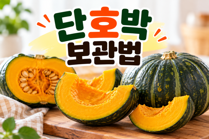 단호박 보관법- 통째로·자른 단호박·찐 단호박 냉장 냉동 보관까지