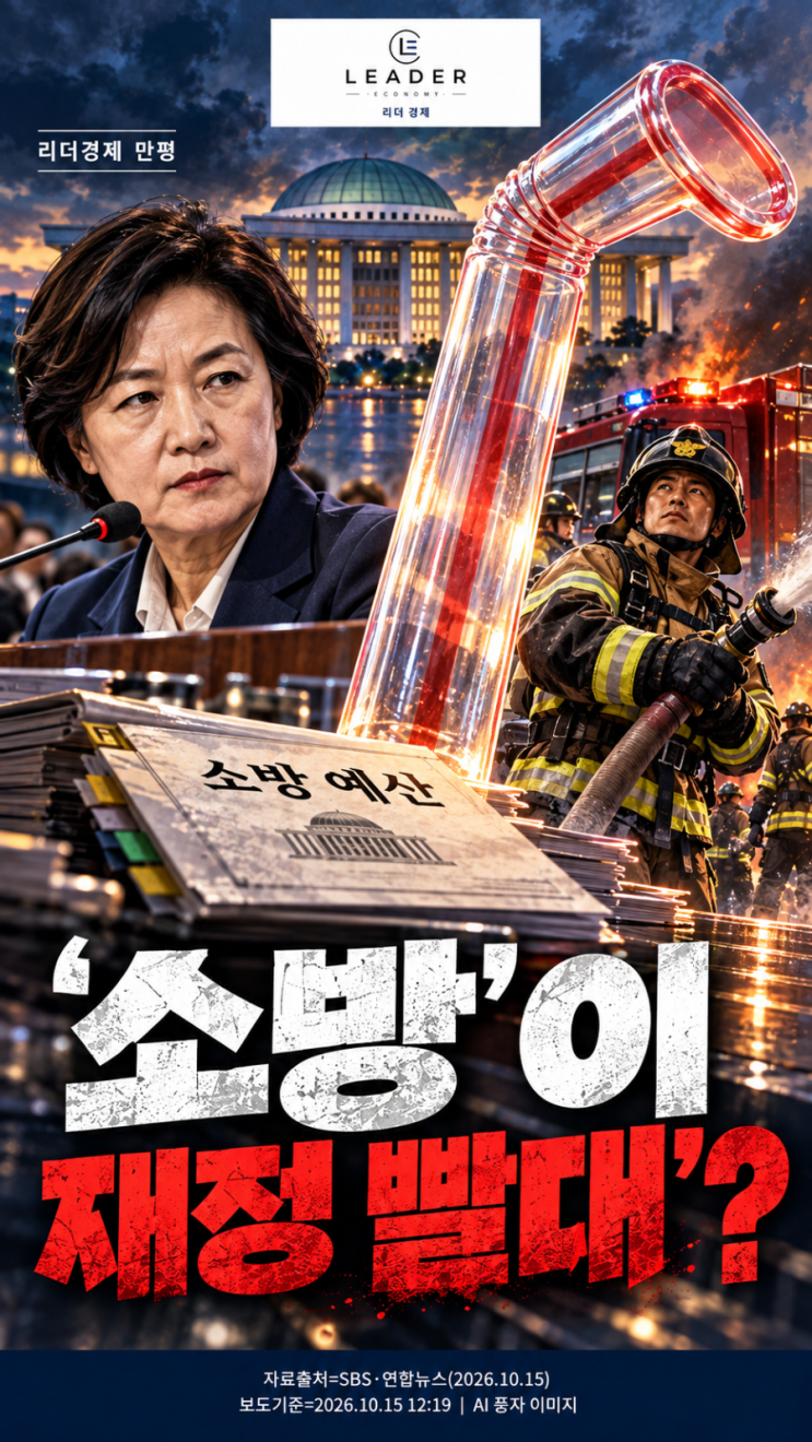 리더경제   【만평｜호스와 <b>빨대</b>】   불을 끄는 호스는 어떻게 ‘빨....