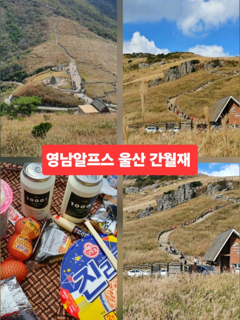 울산 영남알프스 간월재 억새군락지 등산코스 주차장