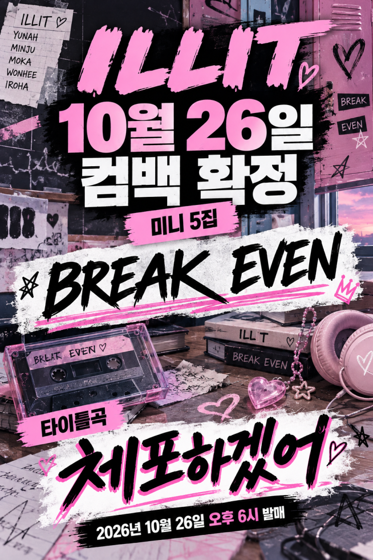 <b>아일릿</b> 10월 26일 <b>컴백</b> 확정｜BREAK EVEN 타이틀곡·티저 일정 총정리