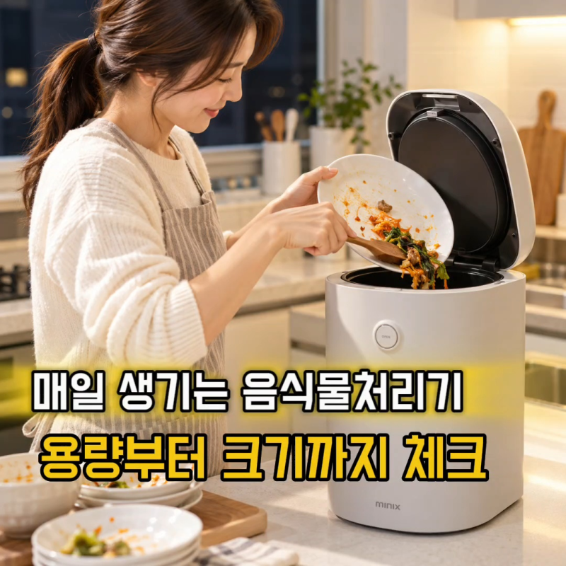 음식물 처리기 고르는 법 미닉스 더플렌더 MAX 3L 특징