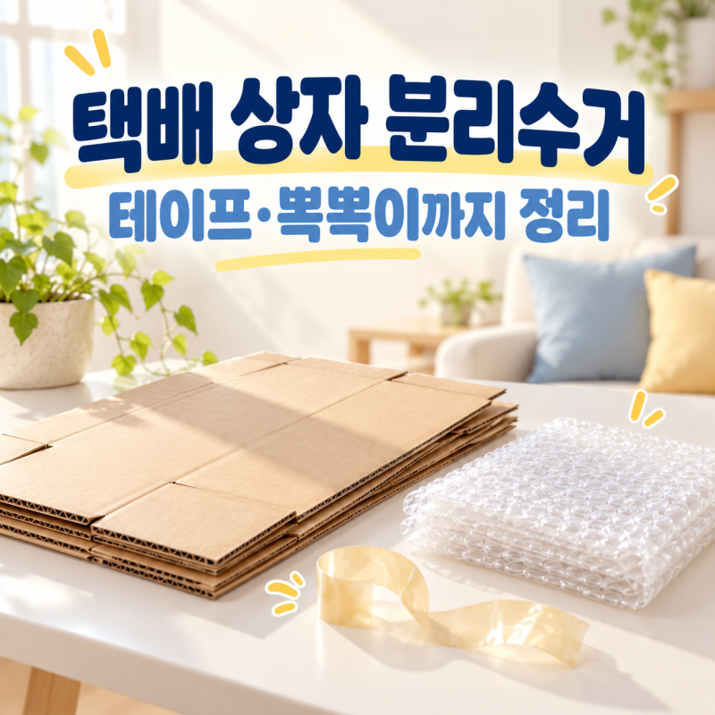 택배 상자 분리수거, 테이프·뽁뽁이까지 한 번에 정리