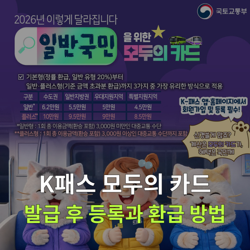 K패스 모두의 카드 | 카드 발급 후 필요한 등록과 환급 누락 점검