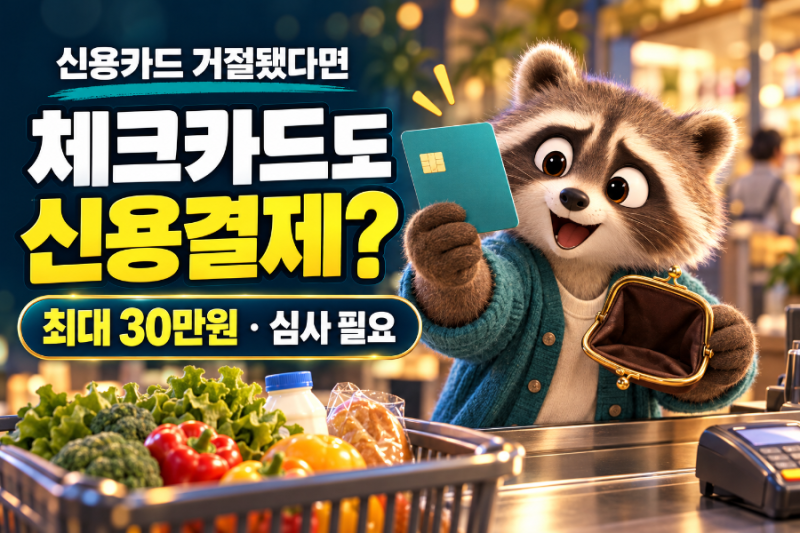 신용카드 자꾸 거절된다면…체크카드에도 ‘소액신용’ 있는 거 아셨나요?