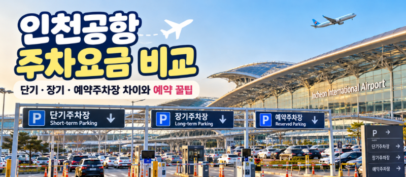 인천공항 주차요금 비교｜단기·장기·예약주차장 차이와 예약 꿀팁