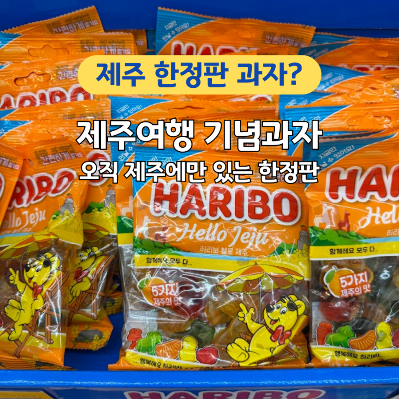 제주도 여행 기념품으로 제주 한정판 과자는 어때?