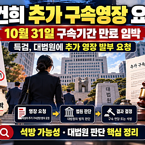 김건희 추가 구속영장 요청, 10월 31일 만료되면 석방될까? 대법원 판단과 쟁점 총정리