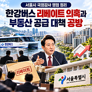서울시 국정감사 핫이슈: 한강버스 리베이트 의혹과 주택공급 대책 공방 완벽 정리
