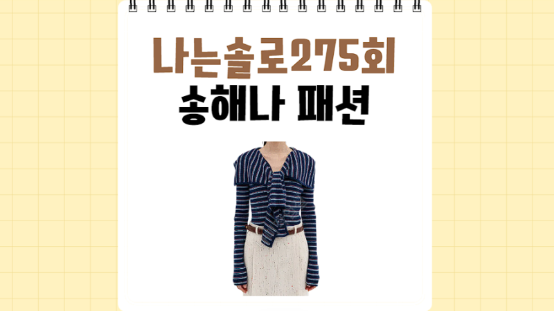 나는솔로 275회 송해나 옷, 네이비 스트라이프 니트 가디건 패션