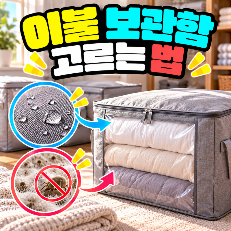 이불 보관함 고르는 법, 습기·먼지 막는 소재와 크기 선택 기준