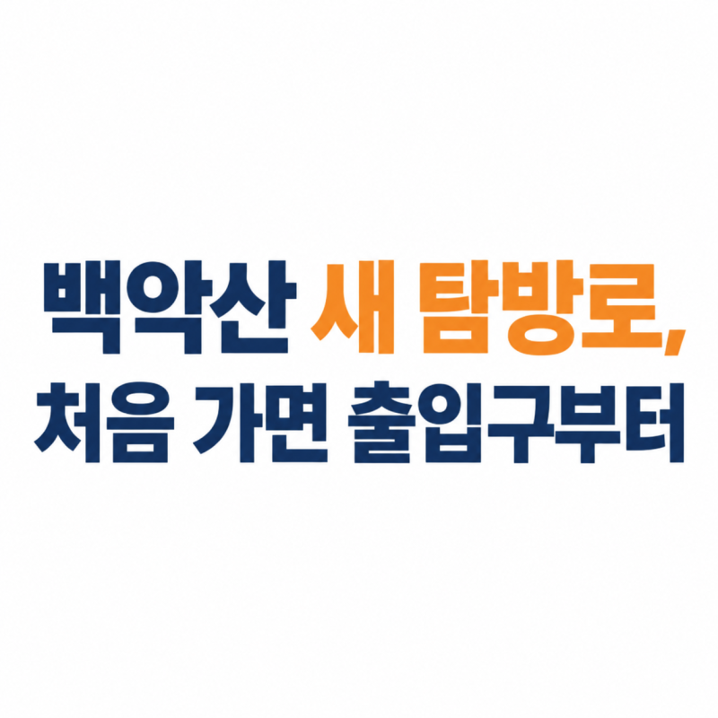 백악산 17일 새 탐방로, 처음 가면 출입구·코스 고르는 법