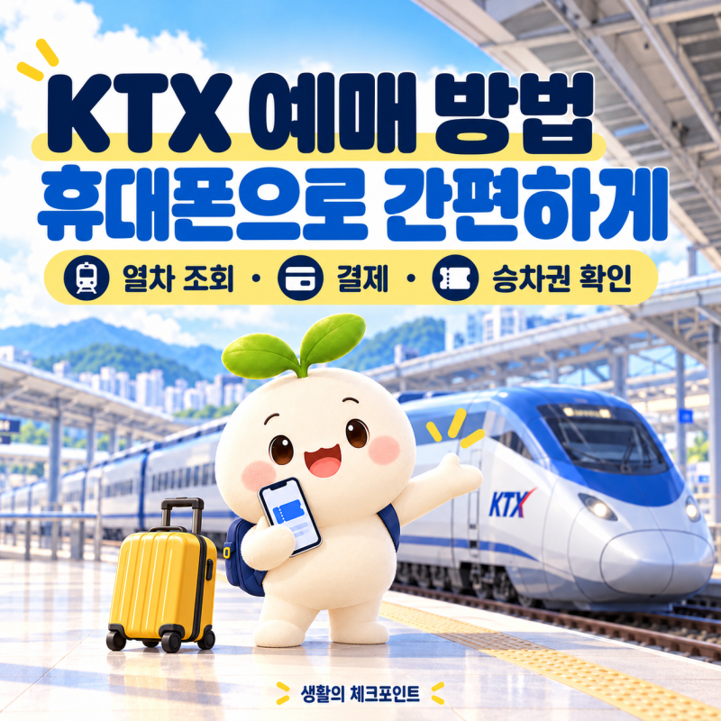 KTX 예매 방법, 휴대폰으로 열차 조회부터 승차권 확인까지!