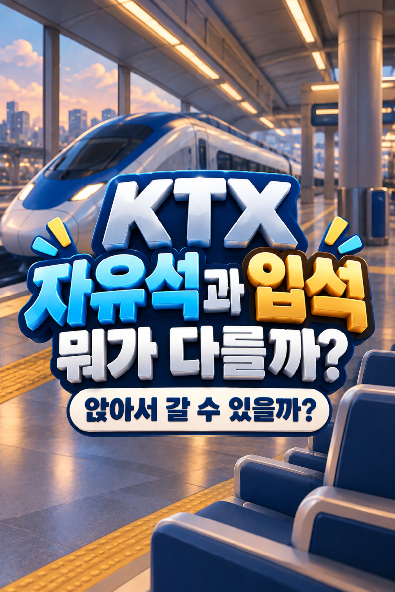KTX 자유석과 입석은 뭐가 다를까? 앉아서 갈 수 있을까?
