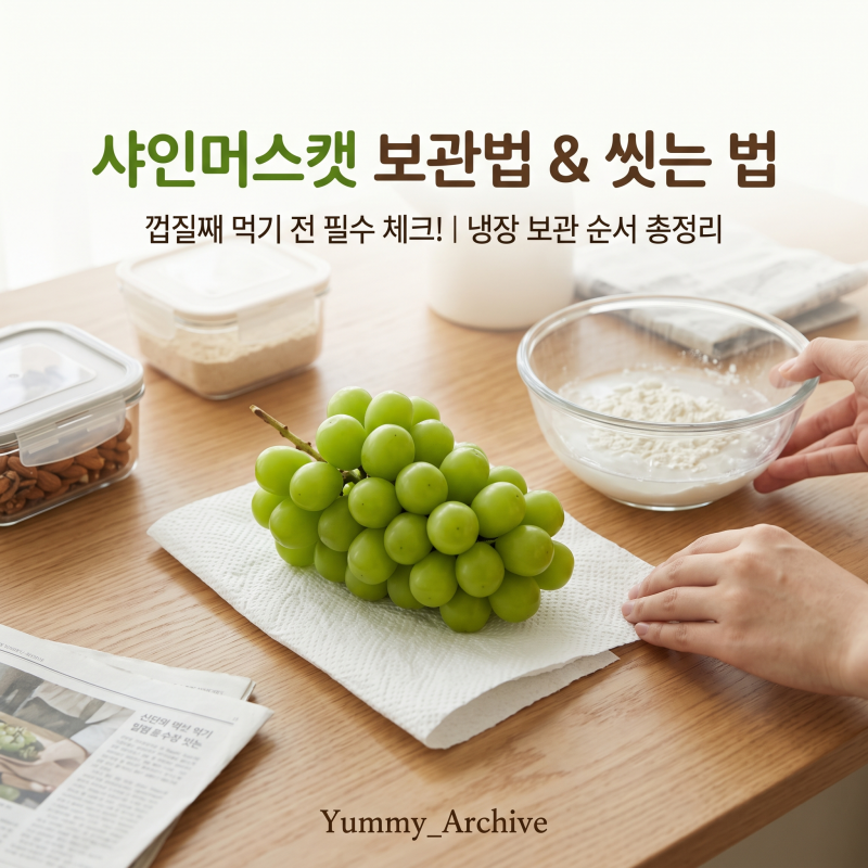 샤인머스캣 보관법, 씻는 법과 껍질째 먹기 전 확인할 점, 냉장 보관 순서까지 정리